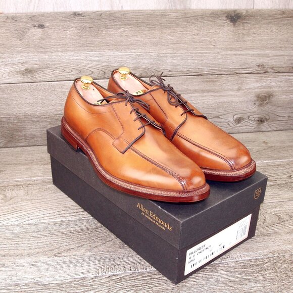 *NIB* $395 Allen Edmonds HILLCREST Derby 14 B Narrow Chestnut *add $15 new Trees main image 9